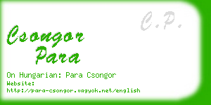 csongor para business card